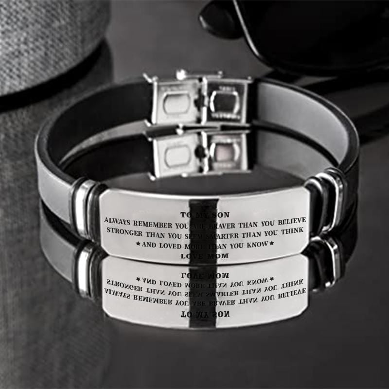 Mom To Son - Loved More Than You Know - Inspirational Bracelet