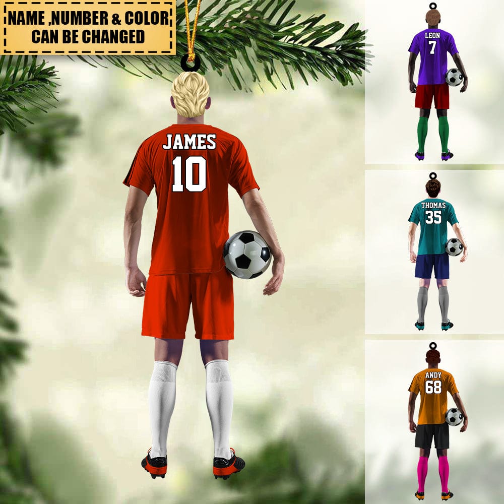 Personalized Soccer Player Arcylic Ornament for Soccer Lovers