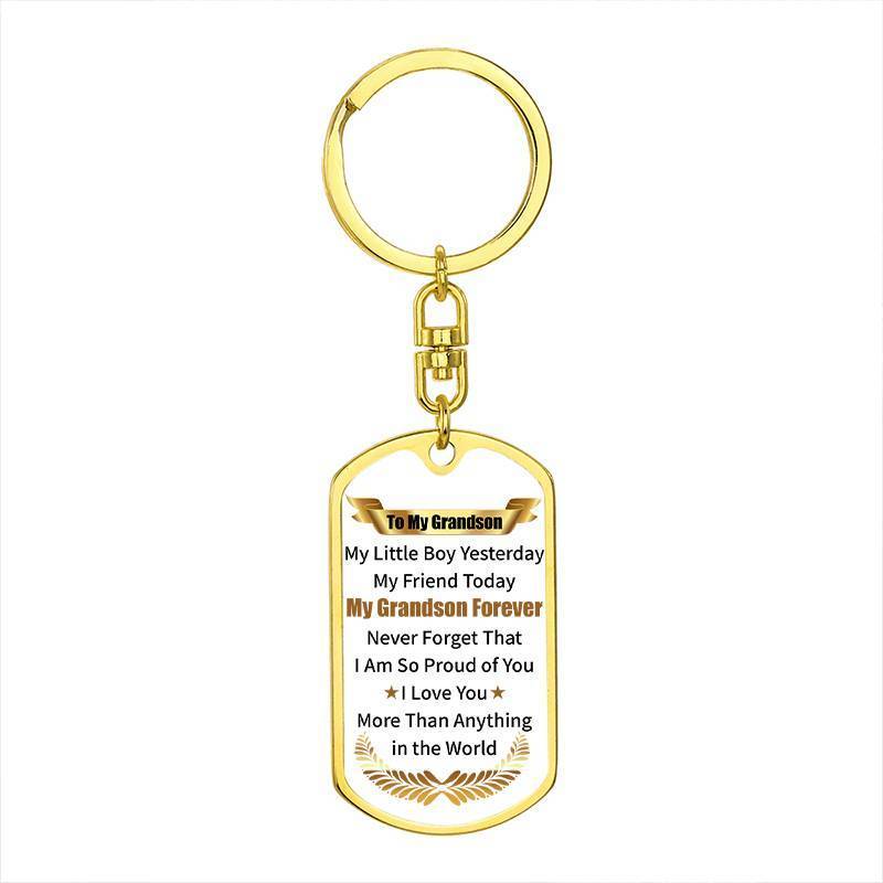 To My GrandSon - I Am So Proud Of You - Keychain