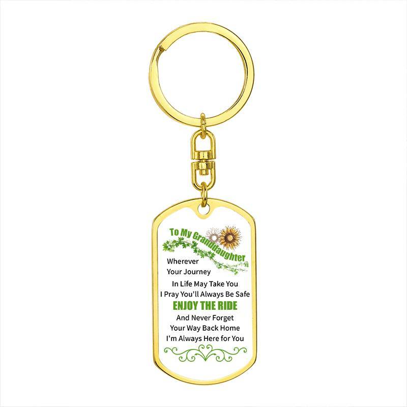 To My GrandDaughter - Enjoy The Ride - Keychain