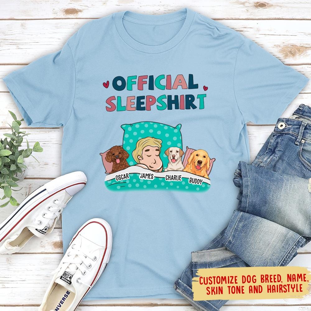 Dog Official Sleepshirt - Personalized Custom Unisex T-shirt