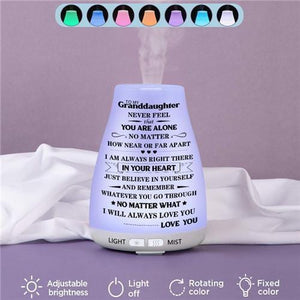 To My Granddaughter - Engraved Essential Oil Diffuser