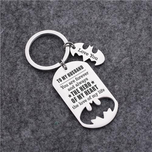 To My Husband - You Are My Hero - Sweet Keychain
