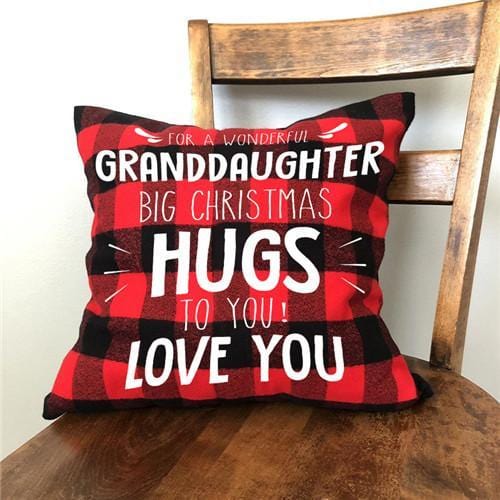 To My Granddaughter - Big Christmas Hugs To You - Cushion Case