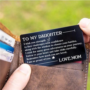 Mom To Daughter - Listen To Your Heart - Engraved Wallet Card