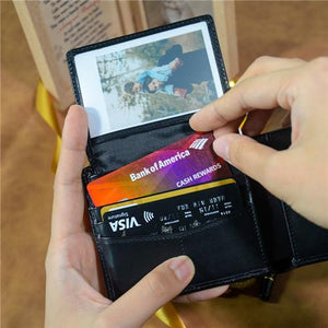 Dad To Son - Never Lose - Black Genuine Leather Wallet