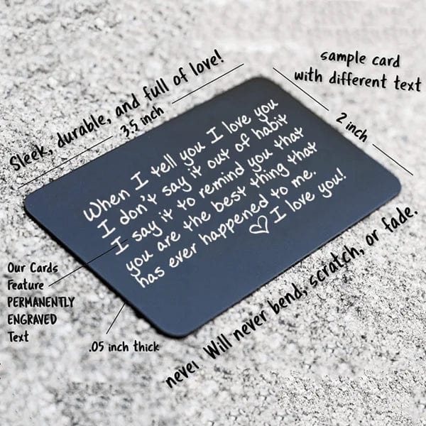 Dad Gifts from Daughter/Son, Wallet Card for My Daddy, Personalized Wedding Day Gift for Dad