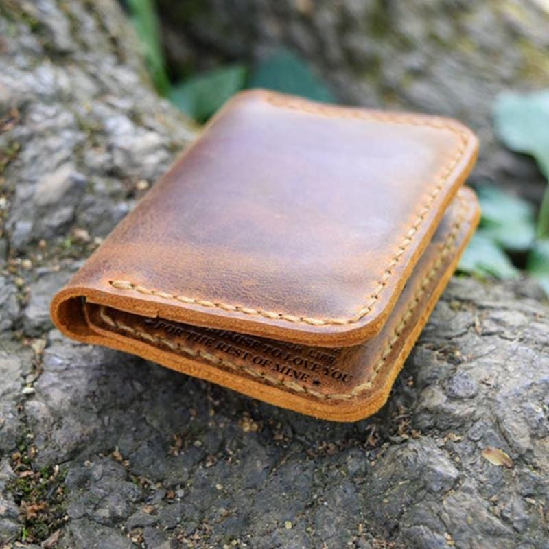 To Grandson - Premium Top-grain Cow Leather Bifold Wallet