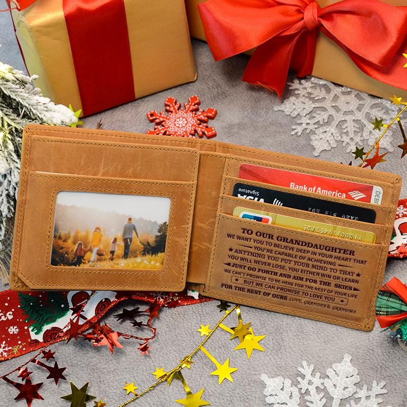 To Our GrandDaughter - Genuine Premium Leather Card Wallet