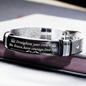 Straighten Your Crown - Stainless Steel Bracelet