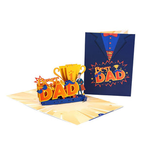 3D Best DAD Greeting Card - A Heartfelt Tribute