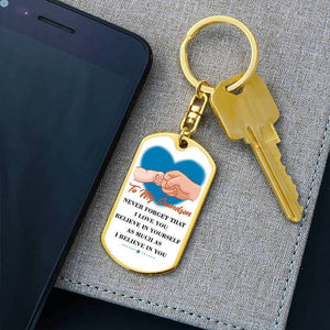 To My GrandSon - Believe In Yourself - Keychain