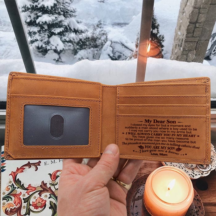 My Dear Son I Closed My Eyes For But A Moment - Bifold Wallet - To My Son, Gift For Son, Son Gift From Dad And Mom, Birthday Gift For Son, Christmas Gift