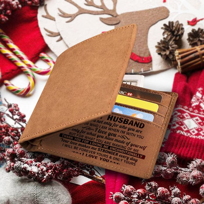 Thank You For Loving Me Unconditionally - Bifold Wallet - To My Husband, Gift For Husband, Anniversary, Engagement, Wedding, Marriage Gift, Christmas Gift