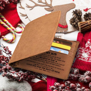 To My Son, Love You For The Rest Of My Life - Bifold Wallet - To My Son, Gift For Son, Son Gift From Dad And Mom, Birthday Gift For Son, Christmas Gift