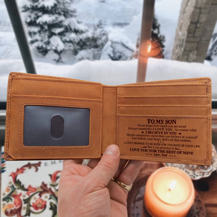 To My Son, Love You For The Rest Of My Life - Bifold Wallet - To My Son, Gift For Son, Son Gift From Dad And Mom, Birthday Gift For Son, Christmas Gift