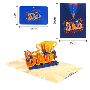 3D Best DAD Greeting Card - A Heartfelt Tribute