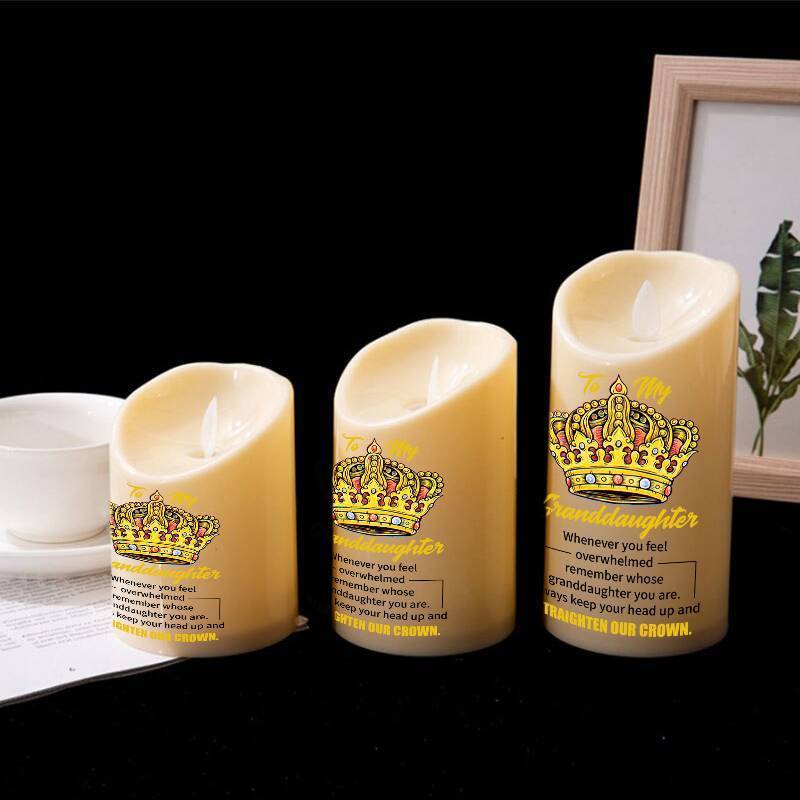 To My GrandDaughter - Straighten Your Crown - LED candle