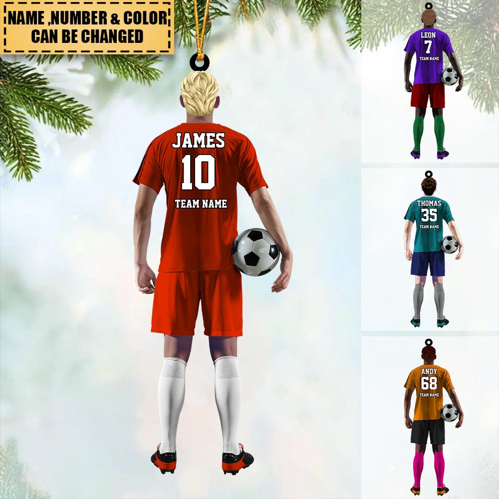 Personalized Soccer Player Arcylic Ornament for Soccer Lovers
