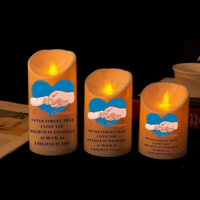 To My GrandSon - Believe In Yourself - LED candle