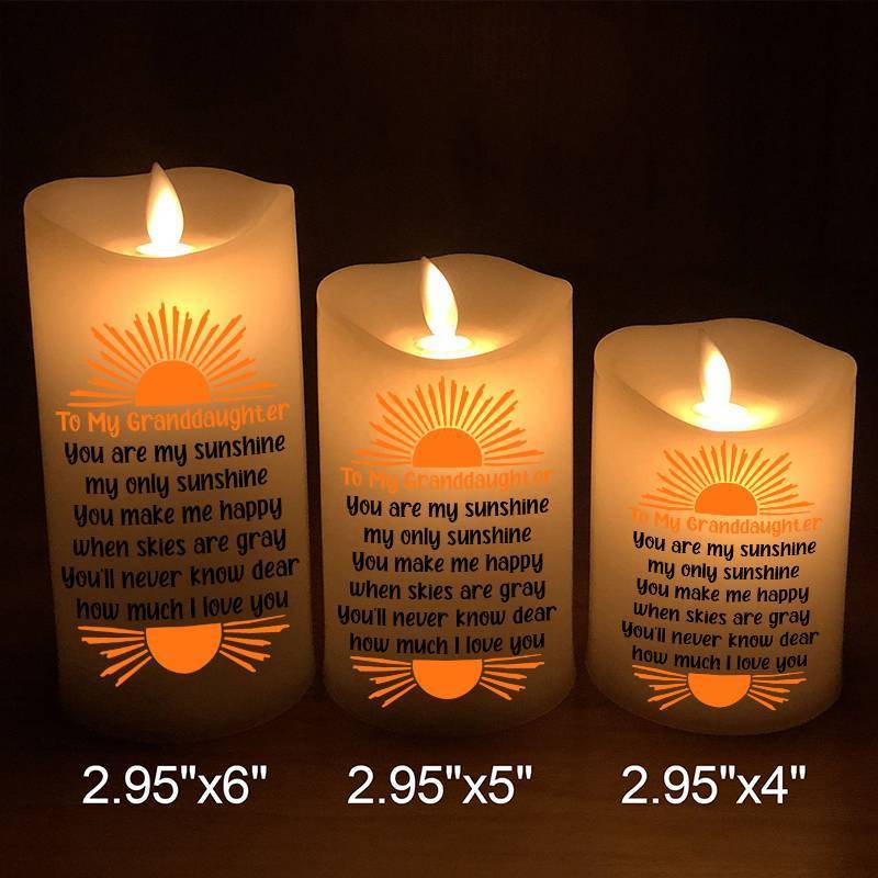 To My GrandDaughter - Sunshine lyrics - LED candle