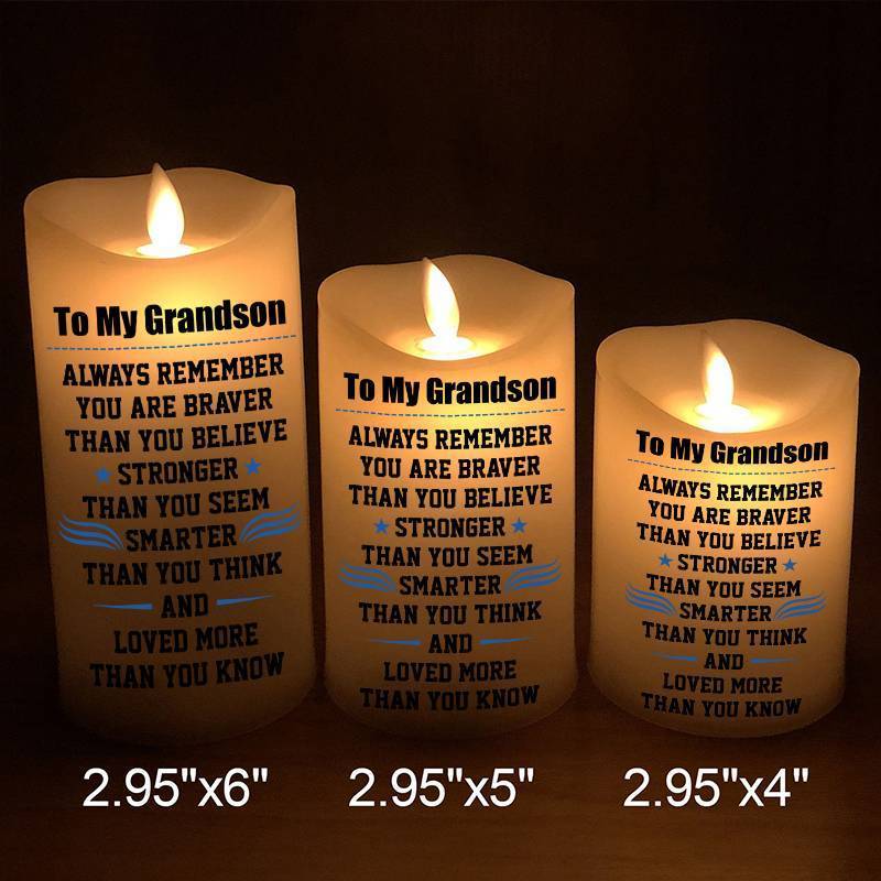 To My GrandSon - Loved More Than You Know - LED candle