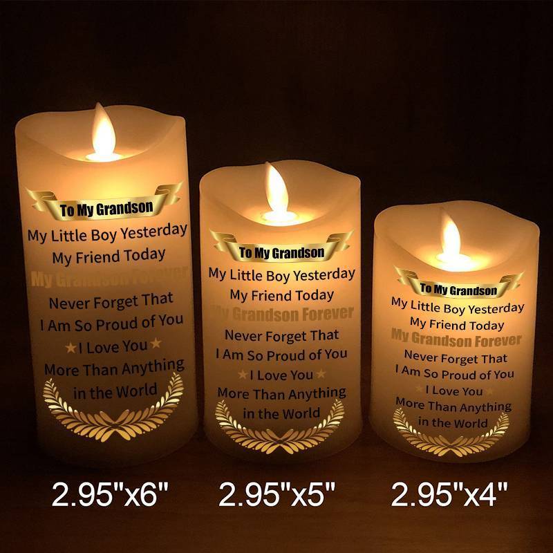 To My GrandSon - I Am So Proud Of You - LED candle