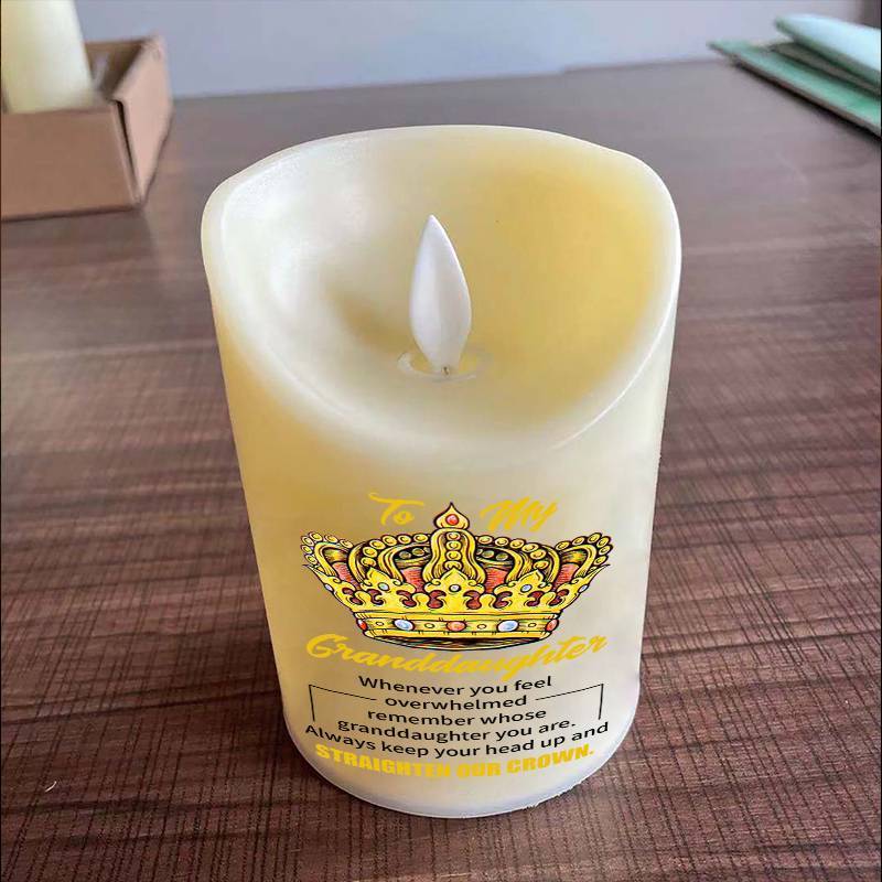 To My GrandDaughter - Straighten Your Crown - LED candle