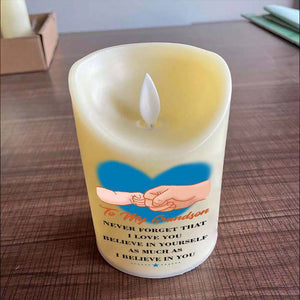 To My GrandSon - Believe In Yourself - LED candle