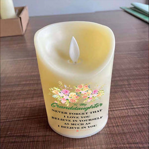 To My GrandDaughter - Believe In Yourself - LED candle