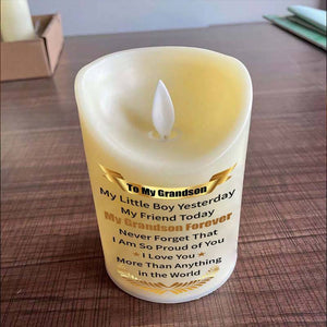 To My GrandSon - I Am So Proud Of You - LED candle