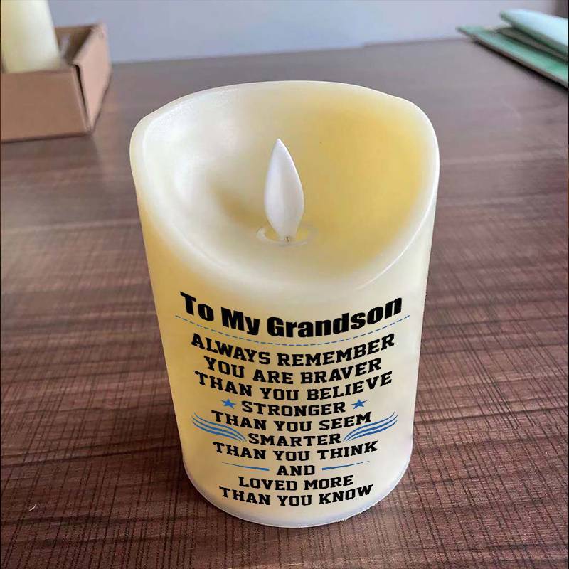 To My GrandSon - Loved More Than You Know - LED candle