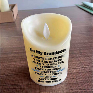 To My GrandSon - Loved More Than You Know - LED candle