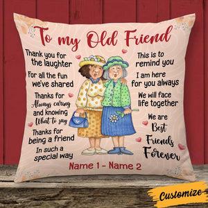 Personalized Old Friends Pillow cover