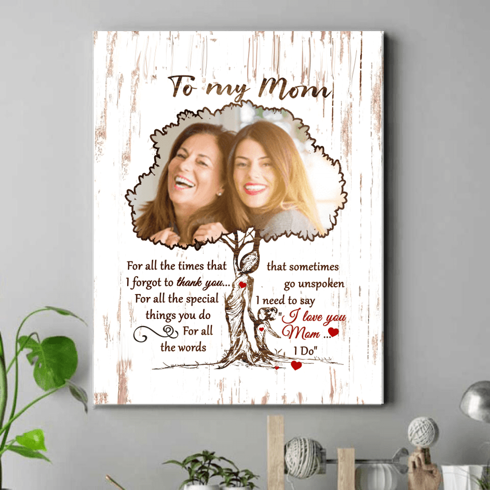 To My Mom - Personalized Canvas Wall Art
