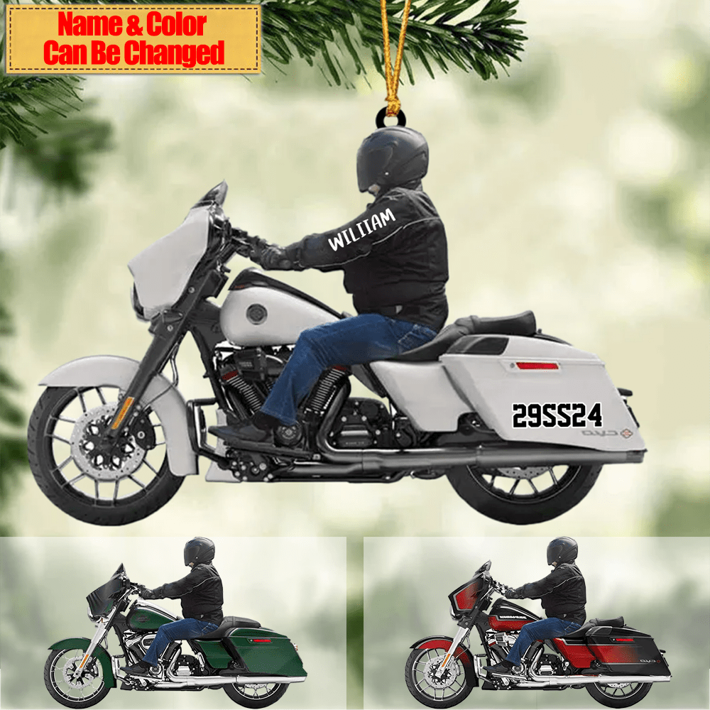 Personalized Biker Street Glide Motorcycle Ornament