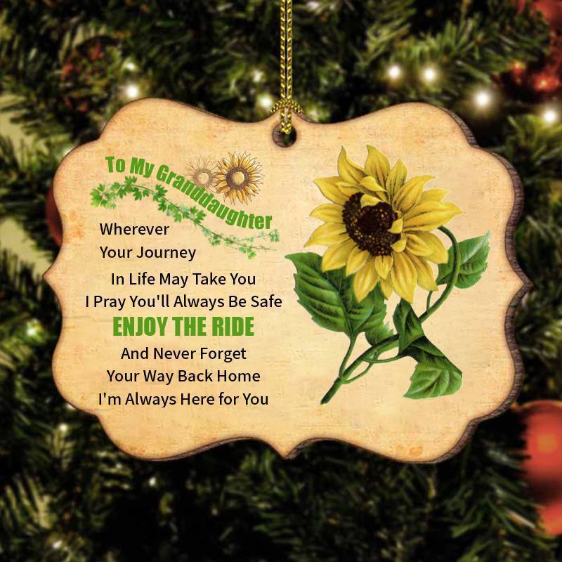 To My Granddaughter-Enjoy the Ride- Wood Ornament