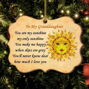 To My Granddaughter-Sunshine lyrics- Wood Ornament