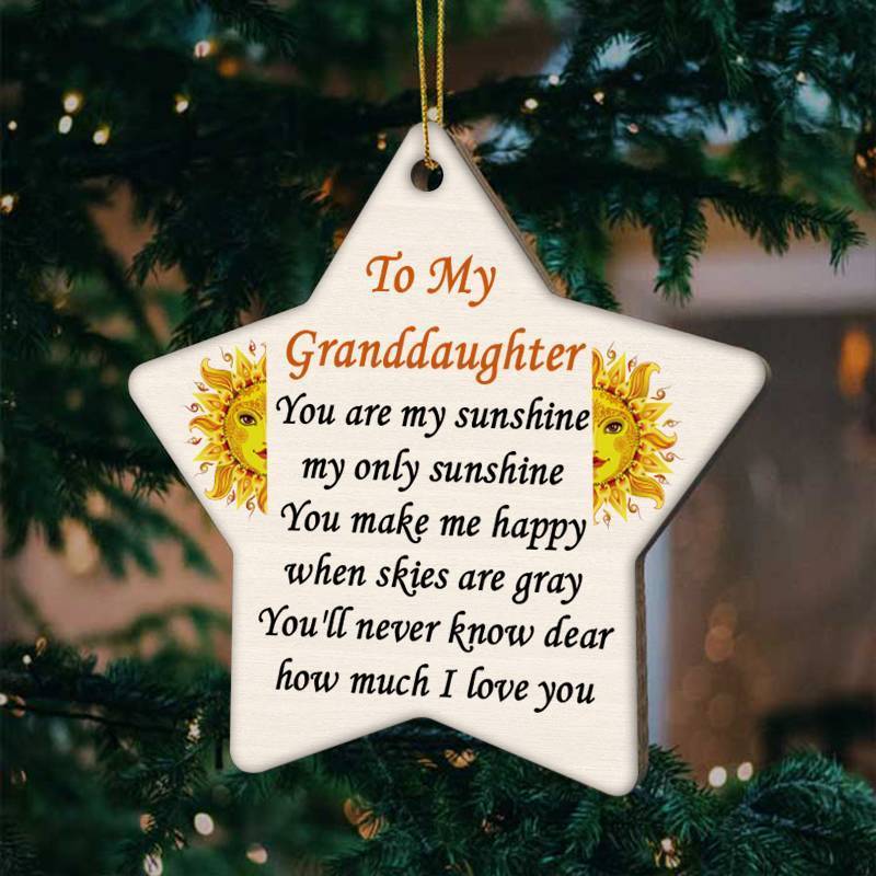 To My Granddaughter-Sunshine lyrics- Wood Ornament