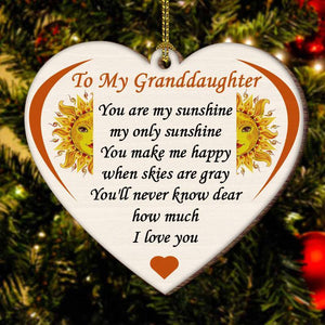 To My Granddaughter-Sunshine lyrics- Wood Ornament