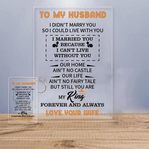 To My Husband- You Are My King - Keychain and Nigh Light Plaque
