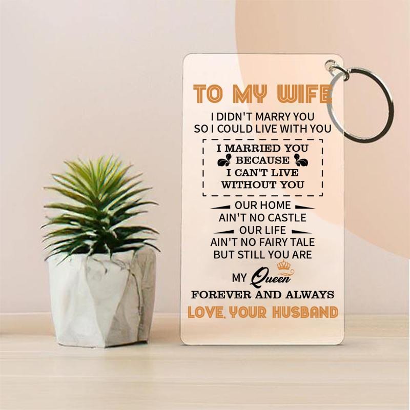 To My Wife - You Are My Queen - Keychain and Nigh Light Plaque