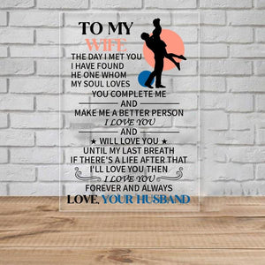 To My Wife - The Day I Met You - Keychain and Nigh Light Plaque