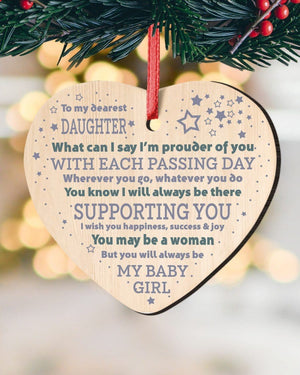 I'm Prouder Of You - Amazing Gift For Daughter Heart Ornament (Wood)