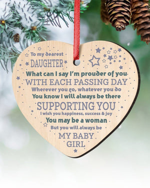 I'm Prouder Of You - Amazing Gift For Daughter Heart Ornament (Wood)