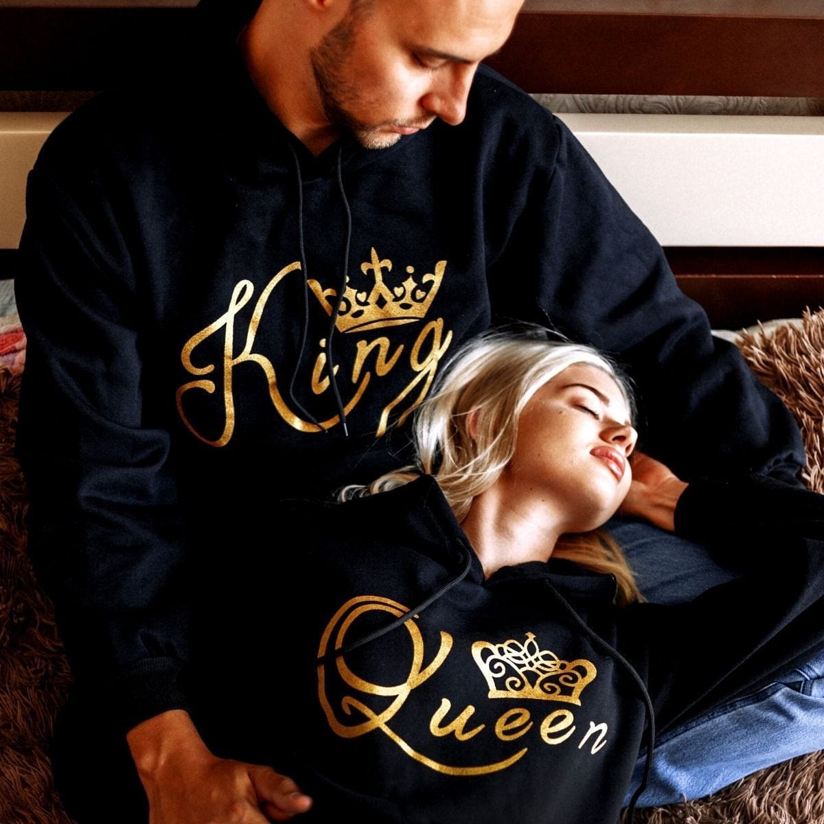 Golden King & Queen Hoodies