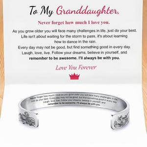 To My Granddaughter - I Will Always Be With You - Cuff Bracelet