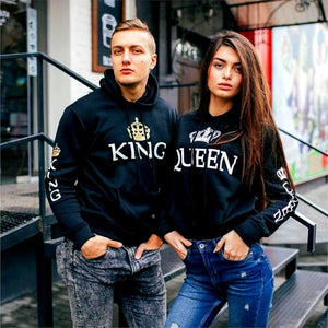 Black King Queen Hoodies