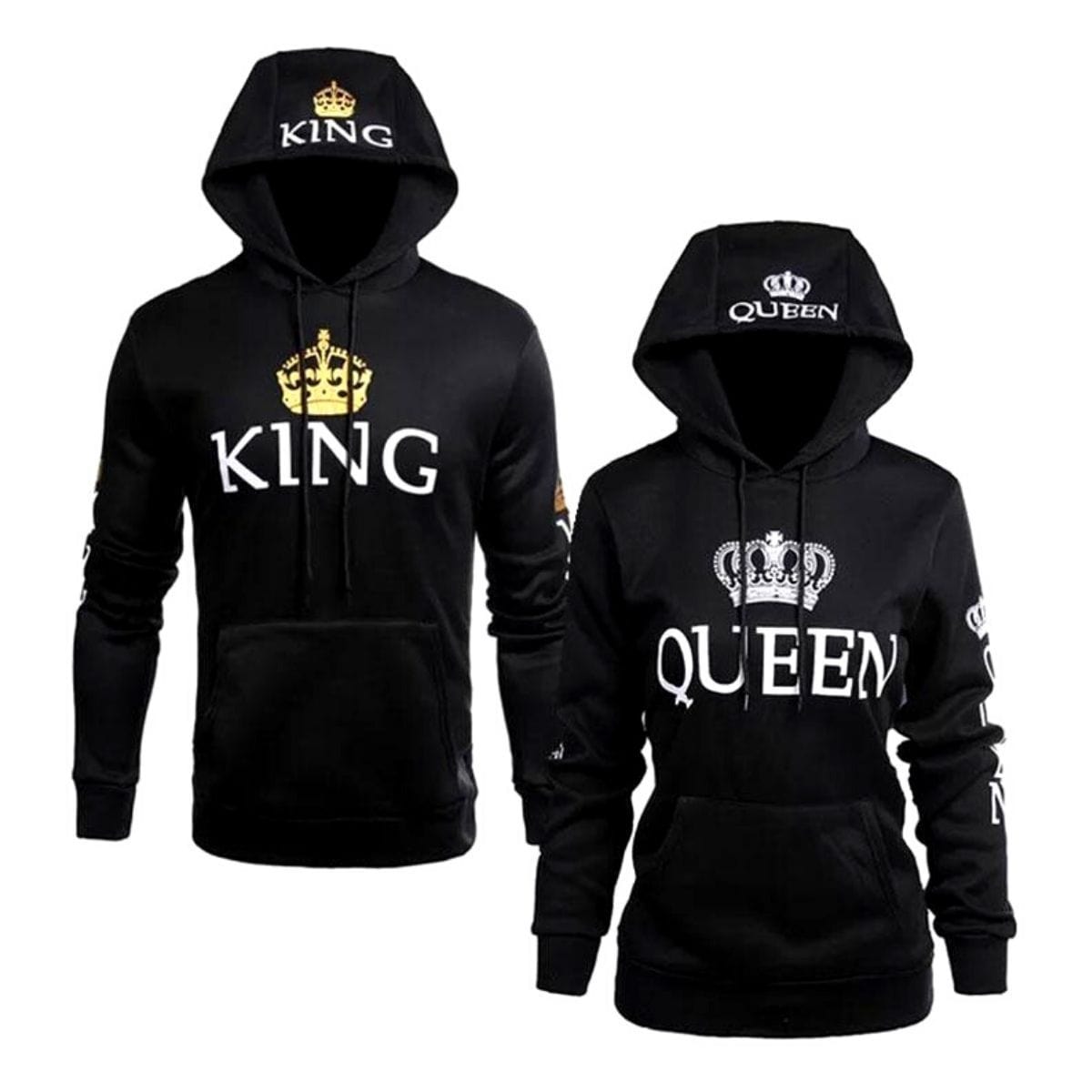 Black King Queen Hoodies