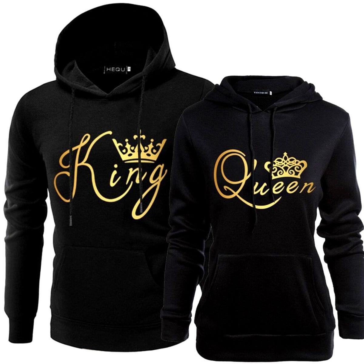 Golden King & Queen Hoodies